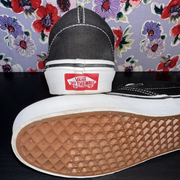 Vans Black and White Slip-On Sneakers - Picture 3 of 10